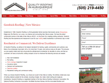 Tablet Screenshot of goodrichroofing.com